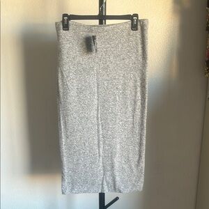 Gray Midi Pencil Skirt